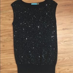 Alice + Olivia black sequin top/dress
